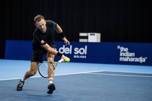Michael Venus of New Zealand pictured in action during the European Open ATP, Tennis Herren tennis tournament in Brussels, on Monday 19 October. This year s edition of the tournament is taking place from 17 to 25 October JASPERxJACOBS  x190285537x