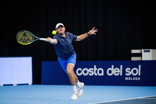 Robert Galloway of the United States pictured in action during the European Open ATP, Tennis Herren tennis tournament in Brussels, on Monday 19 October. This year s edition of the tournament is taking place from 17 to 25 October JASPERxJACOBS  x190285561x