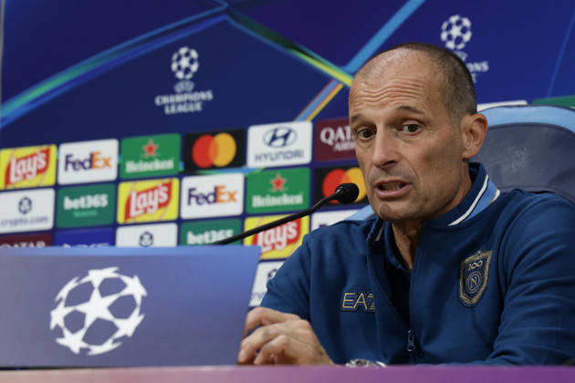 press conference, PK, Pressekonferenz SSC Napoli Napoli™s Italian coach Massimiliano Allegri during the SSC Napoli press conference the day before the Champions League football match against Bodo Glimt at the Diego Armando Maradona stadium in Napoli on 19, October, 2026. ABP11773 Copyright: xAntonioxBalascox