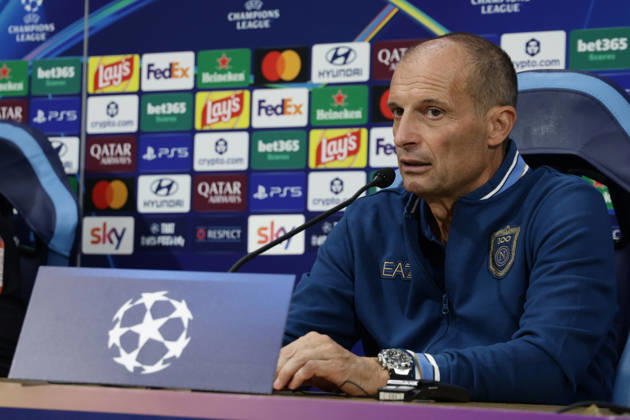 press conference, PK, Pressekonferenz SSC Napoli Napoli™s Italian coach Massimiliano Allegri during the SSC Napoli press conference the day before the Champions League football match against Bodo Glimt at the Diego Armando Maradona stadium in Napoli on 19, October, 2026. ABP11801 Copyright: xAntonioxBalascox
