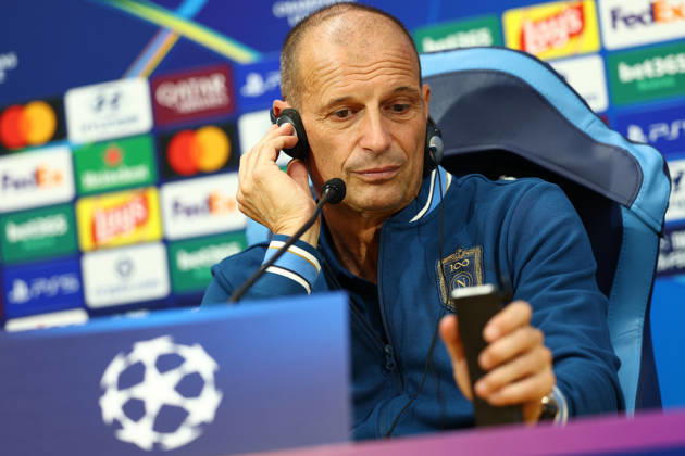 Napoli’s head coach Massimiliano Allegri During the Napoli-Bodo Glimt Champions League press conference, PK, Pressekonferenz in the press room at the Diego Armando Maradona Stadium on October 19, 2026.  Copyright: xAlessandroxGarofalo LaPressex