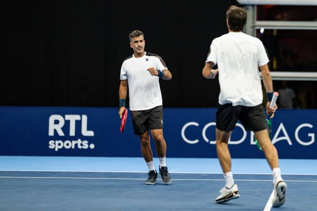 Maximo Gonzalez of Argentina, Andres Molteni of Argentina pictured during the European Open ATP, Tennis Herren tennis tournament in Brussels, on 19 October. This year s edition of the tournament is taking place from 17 to 25 October DAVIDxPINTENS  x190298293x