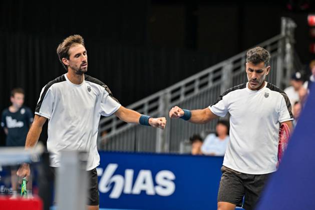 Maximo Gonzalez of Argentina, Andres Molteni of Argentina pictured during the European Open ATP, Tennis Herren tennis tournament in Brussels, on 19 October. This year s edition of the tournament is taking place from 17 to 25 October DAVIDxPINTENS  x190298313x