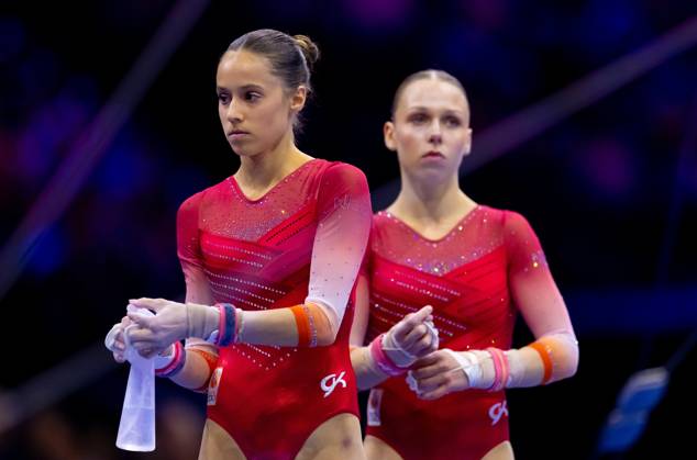 ROTTERDAM - Naomi Visser during the qualifications at the World Gymnastics Championships in Rotterdam Ahoy. IRIS VAN DEN BROEK ANP xVIxANPxSportx xxANPxIVx 572977510 originalFilename: 572977510.jpg