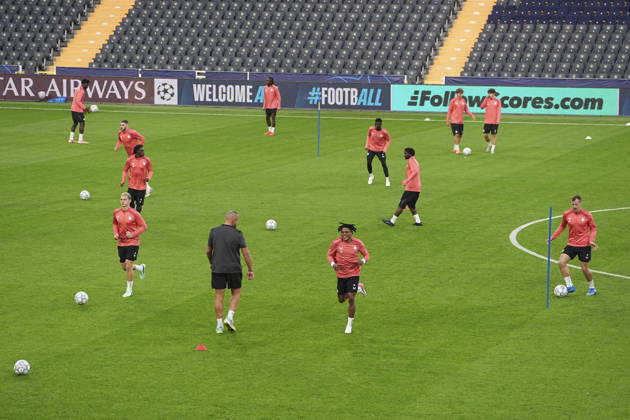 Ahead of Fenerbahce v Slavia Prague - UEFA Champions League ISTANBUL, TURKIYE - OCTOBER 19: Players of Slavia Prague attends the training session ahead of their UEFA Champions League match between Fenerbahce and Slavia Prague at Chobani Stadium in Istanbul, Turkiye, on October 19, 2026. Beyza Comert Anadolu Istanbul Turkey. Editorial use only. Please get in touch for any other usage.  Copyright: x2026xAnadoluxBeyzaxComertx