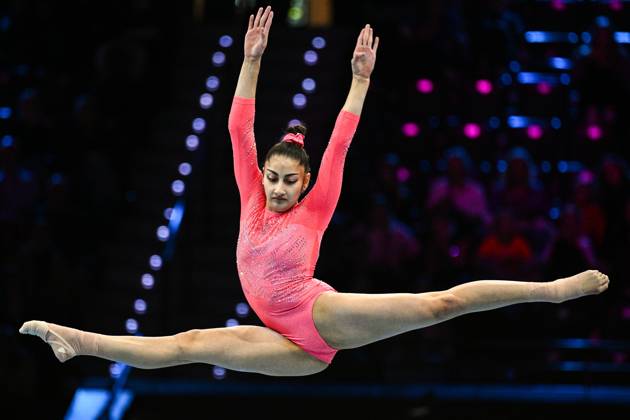 Netherlands Artistic Gymnastics World Championships Qualifiers 9268410 19.10.2026 Liudmila Roshchina of Team World Gymnastics Neutral Athletes 2 competes in the floor exercise during the women s qualification of the 2026 World Artistic Gymnastics Championships in Rotterdam, the Netherlands. Alexey Filippov Sputnik Rotterdam Netherlands  Copyright: xAlexeyxFilippovx