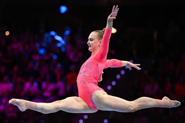 Netherlands Artistic Gymnastics World Championships Qualifiers 9268414 19.10.2026 Aleksandra Anufrieva of Team World Gymnastics Neutral Athletes 2 competes in the floor exercise during the women s qualification of the 2026 World Artistic Gymnastics Championships in Rotterdam, the Netherlands. Alexey Filippov Sputnik Rotterdam Netherlands  Copyright: xAlexeyxFilippovx