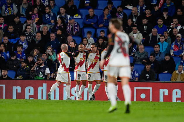 October 19, 2026, Getafe, Madrid, Spain: Alvaro Garcia of Rayo Vallecano celebrates after scoring his team s first goal with teammates during the Spanish League, LaLiga EA Sports, football match between Getafe CF and Rayo Vallecano at Coliseum de Getafe stadium on October 19, 2026, in Getafe, Spain. Getafe CF V Rayo Vallecano - LaLiga EA Sports  - ZUMAa181 20261019_zaa_a181_028 Copyright: xDennisxAgyemanx