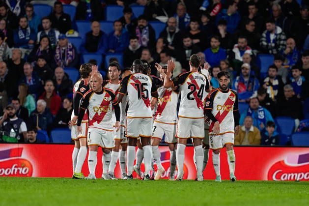 October 19, 2026, Getafe, Madrid, Spain: Alvaro Garcia of Rayo Vallecano celebrates after scoring his team s first goal with teammates during the Spanish League, LaLiga EA Sports, football match between Getafe CF and Rayo Vallecano at Coliseum de Getafe stadium on October 19, 2026, in Getafe, Spain. Getafe CF V Rayo Vallecano - LaLiga EA Sports  - ZUMAa181 20261019_zaa_a181_030 Copyright: xDennisxAgyemanx