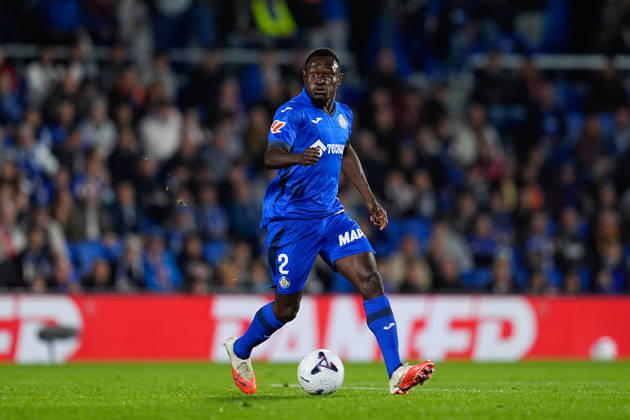 October 19, 2026, Getafe, Madrid, Spain: Dakonam Djene of Getafe CF runs with the ball during the Spanish League, LaLiga EA Sports, football match between Getafe CF and Rayo Vallecano at Coliseum de Getafe stadium on October 19, 2026, in Getafe, Spain. Getafe CF V Rayo Vallecano - LaLiga EA Sports  - ZUMAa181 20261019_zaa_a181_031 Copyright: xDennisxAgyemanx