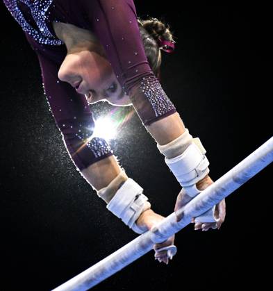 Netherlands Artistic Gymnastics World Championships Qualifiers 9268648 19.10.2026 Abigail Martin of Great Britain competes on the uneven bars during the women s qualification of the 2026 World Artistic Gymnastics Championships in Rotterdam, the Netherlands. Alexey Filippov Sputnik Rotterdam Netherlands  Copyright: xAlexeyxFilippovx