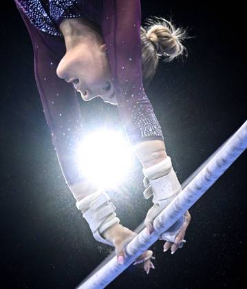 Netherlands Artistic Gymnastics World Championships Qualifiers 9268649 19.10.2026 Alice Kinsella of Great Britain competes on the uneven bars during the women s qualification of the 2026 World Artistic Gymnastics Championships in Rotterdam, the Netherlands. Alexey Filippov Sputnik Rotterdam Netherlands  Copyright: xAlexeyxFilippovx