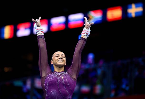 Netherlands Artistic Gymnastics World Championships Qualifiers 9268653 19.10.2026 Rebecca Downie of Great Britain is seen during the women s qualification of the 2026 World Artistic Gymnastics Championships in Rotterdam, the Netherlands. Alexey Filippov Sputnik Rotterdam Netherlands  Copyright: xAlexeyxFilippovx