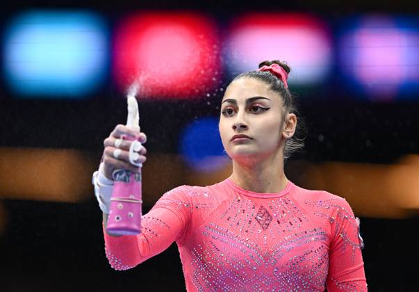 Netherlands Artistic Gymnastics World Championships Qualifiers 9268662 19.10.2026 Liudmila Roshchina of Team World Gymnastics Neutral Athletes 2 is seen during the women s qualification of the 2026 World Artistic Gymnastics Championships in Rotterdam, the Netherlands. Alexey Filippov Sputnik Rotterdam Netherlands  Copyright: xAlexeyxFilippovx