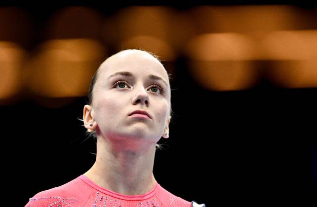 Netherlands Artistic Gymnastics World Championships Qualifiers 9268671 19.10.2026 Alena Glotova of Team World Gymnastics Neutral Athletes 2 is seen during the women s qualification of the 2026 World Artistic Gymnastics Championships in Rotterdam, the Netherlands. Alexey Filippov Sputnik Rotterdam Netherlands  Copyright: xAlexeyxFilippovx