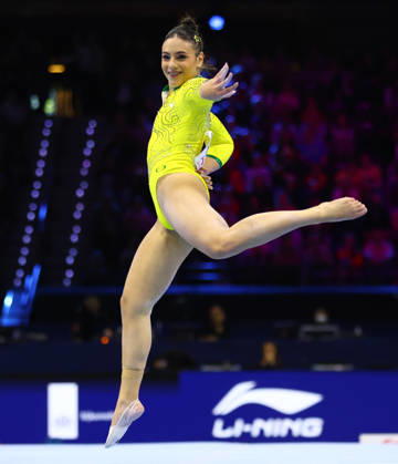 October 19, 2026, Rotterdam, Netherlands: SOPHIE WEISBERG of Brazil competes on the Floor Exercise during the Women s Qualifications of the 54th Artistic Gymnastics World Championships at the Ahoy Arena in Rotterdam, Netherlands. Rotterdam Netherlands - ZUMAc179 20261019_zep_c179_119 Copyright: xMickaelxChavetx