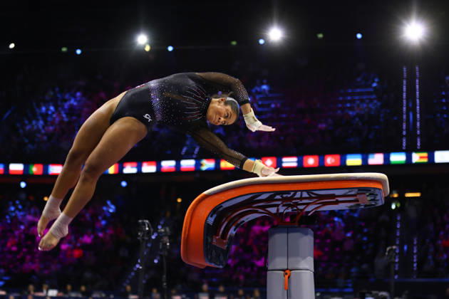October 19, 2026, Rotterdam, Netherlands: LIA MONICA FONTAINE of Team Canada competes on the Vault of the Women s Qualification of the 54th Artistic Gymnastics World Championships at the Ahoy Arena in Rotterdam, Netherlands. Rotterdam Netherlands - ZUMAc179 20261019_zep_c179_080 Copyright: xMickaelxChavetx