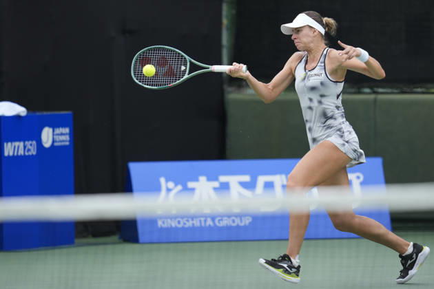 WTA, Tennis Damen Kinoshita Group Japan Open - Day 2 Magda Linette of Poland is in action during her round of 32 singles match against Claire Liu of the United States at the 2026 Kinoshita Group Japan Open Women s tennis tournament at Utsubo Tennis Center in Osaka, Japan, on October 20, 2026. Osaka Japan  Copyright: xOwenxHammondx originalFilename:hammond-2026kino261020_npS0t.jpg