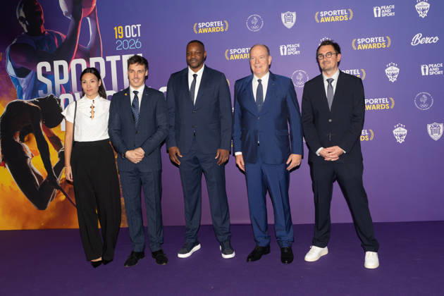 SPORTEL AWARDS MONACO 2026 Louis Ducruet, Marie Ducruet Chevallier, Steve Mandanda, H.S.H. Prince Albert II of Monaco, Mathieu Coureau attend Sportel Awards Ceremony on October 19, 2026 in Monte-Carlo, Monaco, Credit:thierry carpico Avalon  Copyright: xthierryxcarpicox xAvalonx 1144985092