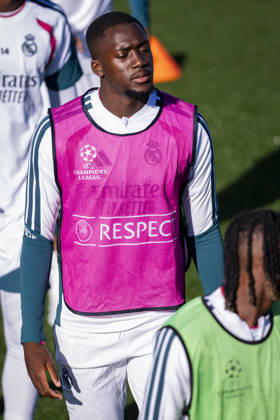 Real Madrid CF Training Session And press conference, PK, Pressekonferenz - UEFA Champions League 2026 27 League Phase MD3 MADRID, SPAIN - OCTOBER 20: Ibrahima Konate of Real Madrid CF is seen training during the training session on day ahead of the UEFA Champions League 2026 27 League Phase MD3 at Ciudad Real Madrid on October 20, 2026 in Valdebebas, Spain. Valdebebas Ciudad Real Madrid Madrid Spain Copyright: xAlbertoxGardinx AGardin_20261020_Rea_Mad_Press_0057