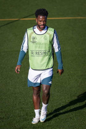 Real Madrid CF Training Session And press conference, PK, Pressekonferenz - UEFA Champions League 2026 27 League Phase MD3 MADRID, SPAIN - OCTOBER 20: Vinicius Junior of Real Madrid CF is seen training during the training session on day ahead of the UEFA Champions League 2026 27 League Phase MD3 at Ciudad Real Madrid on October 20, 2026 in Valdebebas, Spain. Valdebebas Ciudad Real Madrid Madrid Spain Copyright: xAlbertoxGardinx AGardin_20261020_Rea_Mad_Press_0062