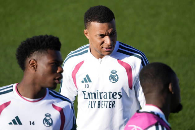 REAL MADRID CF v RB LEIPZIG. CHAMPIONS LEAGUE 2026 2027. ROUND 3. Real Madrid CF s Kylian Mbappe during training session prior to the Champions League round 3 match against RB Leipzig. October 20 2026. (ALTERPHOTOS Acero) MadridSpain Copyright: xAcerox