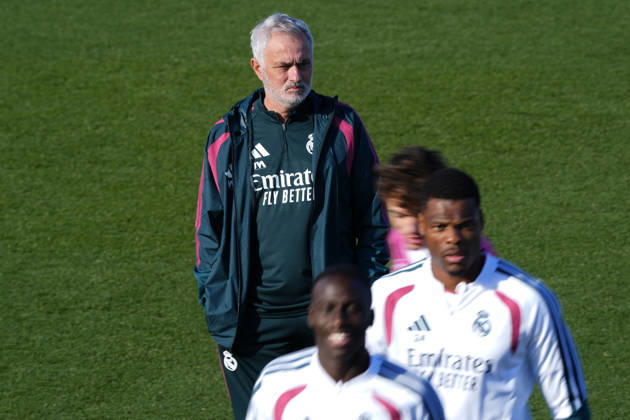 REAL MADRID CF v RB LEIPZIG. CHAMPIONS LEAGUE 2026 2027. ROUND 3. Real Madrid CF s coach Jose Mourinho during training session prior to the Champions League round 3 match against RB Leipzig. October 20 2026. (ALTERPHOTOS Acero) MadridSpain  Copyright: xAcerox