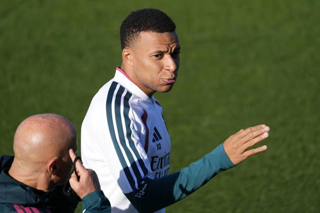 REAL MADRID CF v RB LEIPZIG. CHAMPIONS LEAGUE 2026 2027. ROUND 3. Real Madrid CF s Kylian Mbappe during training session prior to the Champions League round 3 match against RB Leipzig. October 20 2026. (ALTERPHOTOS Acero) MadridSpain  Copyright: xAcerox