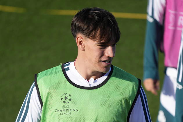 Real Madrid CF s Carlos Espi during training session prior to the Champions League round 3 match against RB Leipzig. October 20 2026. (20261020109)