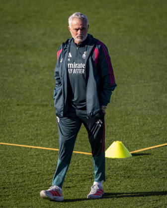 Real Madrid CF Training Session And press conference, PK, Pressekonferenz - UEFA Champions League 2026 27 League Phase MD3 MADRID, SPAIN - OCTOBER 20: Jose Mourinho, head coach of Real Madrid CF, is seen during the training session on day ahead of the UEFA Champions League 2026 27 League Phase MD3 at Ciudad Real Madrid on October 20, 2026 in Valdebebas, Spain. Valdebebas Ciudad Real Madrid Madrid Spain Copyright: xAlbertoxGardinx AGardin_20261020_Rea_Mad_Press_0168