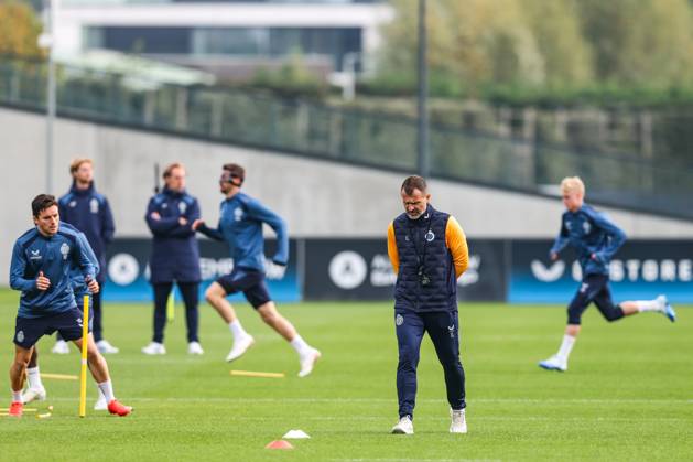 Club s head coach Ivan Leko pictured during a training session of Belgian soccer team Club Brugge KV, Tuesday 20 October 2026 in Knokke-Heist. Club is preparing for the third game in the UEFA Champions League league phase against French team Racing Club de Lens tomorrow. BRUNOxFAHY  x190373935x