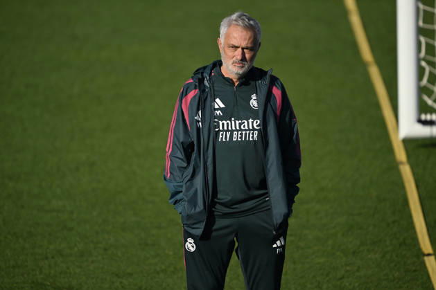 Real Madrid training session ahead of Champions Leage match against RB Leipzig MADRID, SPAIN - OCTOBER 20: Jose Mourinho, head coach of Real Madrid leads the training session at the club s Valdebebas training complex ahead of their UEFA Champions League third-round match against RB Leipzig, on October 20, 2026 in Madrid, Spain. Burak Akbulut Anadolu Madrid Spain. Editorial use only. Please get in touch for any other usage.  Copyright: x2026xAnadoluxBurakxAkbulutx