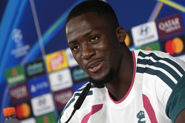 Real Madrid CF s Ibrahima Konate in press conference, PK, Pressekonferenz after raining session prior to the Champions League round 3 match against RB Leipzig. October 20 2026. (20261020327)