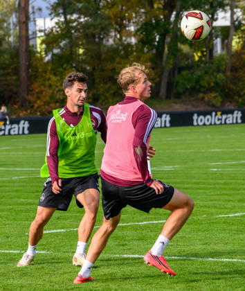 20.10.2026 - Fussball - 2. Fussball - Bundesliga - Saison 2026 2027 - 1. FC Nürnberg Nuernberg FCN ( Club ) - Training - Sportfoto Zink - xwoxzix - Mikayil Faye (15, 1. FC Nürnberg FCN ) Eric Porstner (41, 1. FC Nürnberg FCN )