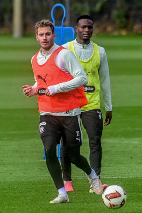 Lars Ritzka Abdoulie Ceesay ( Pauli ) Deutschland , Hamburg , Trainingsgelände an der Kollaustrasse , Fussball , 2. Bundesliga , FC St Pauli