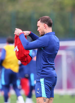 RB Leipzig - Training Champions League Leipzig, 20.10.2026, RB Akademie, UEFA Champions League , RB Leipzig - Abschlusstraining am Vortag von Real Madrid v. RBLeipzig , Im Bild: David Raum (22, RB Leipzig) ,