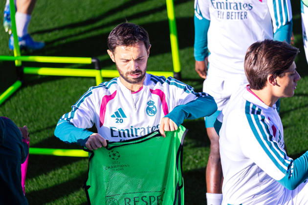 Fussball : Abschlusstraining, Real Madrid, 20.10.2026, Ciudad Real Madrid (Madrid) : Bernardo Silva (Real Madrid, 20) Portraitfoto, Portrait, Einzelaufnahme, Porträt Copyright: xMichellexLukax