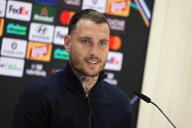 REAL MADRID CF v RB LEIPZIG. CHAMPIONS LEAGUE 2026 2027. ROUND 3. RB Leipzig s David Raum in press conference, PK, Pressekonferenz after raining session prior to the Champions League round 3 match against Real Madrid CF. October 20 2026. (ALTERPHOTOS Acero) MadridSpain  Copyright: xAcerox