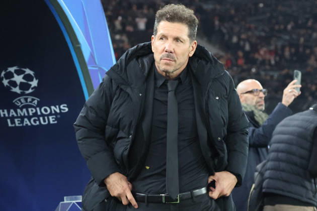 20.10.2026, xrekx, Fussball UEFA Champions League, VfB Stuttgart - Atletico Madrid v.l. Diego Simeone Trainer (AtlÃ tico Madrid) Stuttgart