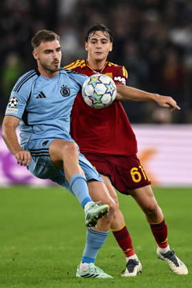 As Roma 20 10 2026 - Champions League Roma-Slovan Bratislava foto Antonello Sammarco Image nella foto: Kevin Wimmer-Niccolo Pisilli 