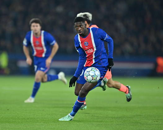 Paris Saint-Germain v Barcelona - UEFA Champions League PARIS, FRANCE - OCTOBER 20: Dembele of Paris Saint-Germain in action during UEFA Champions League match between Paris Saint-German and Barcelona at Parc des Princes on October 20, 2026 in Paris, France.??????? Mustafa Yalcin Anadolu Paris France. Editorial use only. Please get in touch for any other usage.  Copyright: x2026xAnadoluxMustafaxYalcinx