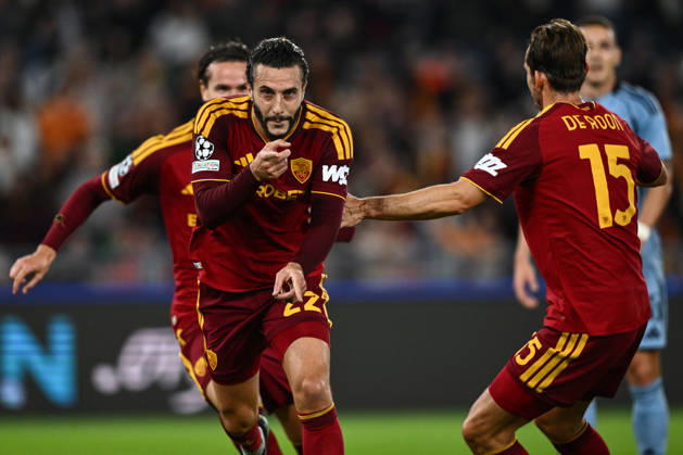 As Roma 20 10 2026 - Champions League Roma-Slovan Bratislava foto Antonello Sammarco Image nella foto: esultanza gol Mario Hermoso 