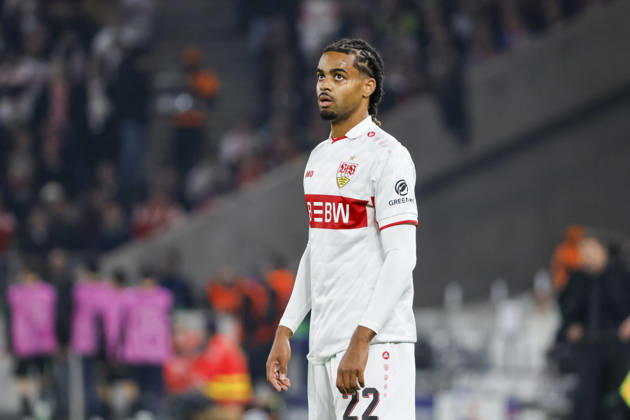 Lorenz Assignon (VfB Stuttgart, 22) , Deutschland, Fussball, UEFA Champions League, 3. Spieltag, 2026 2027, VfB Stuttgart vs. Atletico Madrid, 20.10.2026, Stuttgart Arena Stuttgart Deutschland Copyright: xGrantxHubbsx