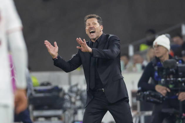 Diego Pablo Simeone (Atletico Madrid, Trainer), Mimik, Gesichtsausdruck, Emotion , Deutschland, Fussball, UEFA Champions League, 3. Spieltag, 2026 2027, VfB Stuttgart vs. Atletico Madrid, 20.10.2026, Stuttgart Arena Stuttgart Deutschland Copyright: xGrantxHubbsx
