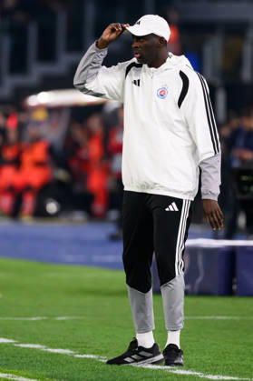 Yaya Toure, head coach of Slovan Bratislava, reacts during the UEFA Champions League 2026 2027 football match between AS Roma and Slovan Bratislava at Stadio Olimpico in Rome (Italy), October 20, 2026. AndreaxStaccioli