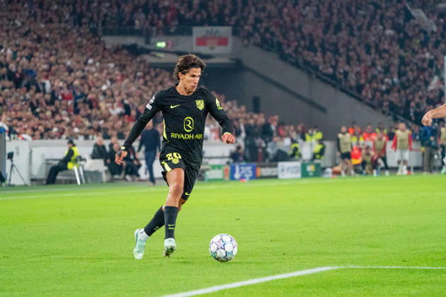 Giuliano Simeone (Atletico Madrid, 20) seen during UEFA Champions League 2026 2027 league phase game between teams of VfB Stuttgart and Atletico Madrid (Pia Schindler Ball Raw Images) Stuttgart MHP Arena Germany Copyright: xPiaxSchindlerx piaschindler_vfbstuttgart_atletico_2627_00011