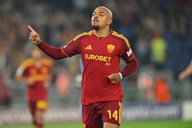 AS Roma v Slovan Bratislava - UEFA Champions League ROME, ITALY - OCTOBER 20 : Donyell Malen of AS Roma celebrates after scores The penalty during the Champions League match between Slovan Bratislava at Stadio Olimpico on October 20 ,2026 in Rome, Italy. Claudio Pasquazi Anadolu Rome Italy. Editorial use only. Please get in touch for any other usage.  Copyright: x2026xAnadoluxClaudioxPasquazix