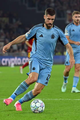 IPA89968201 - Kenan Bajric of Slovan Bratislava during the Champions League group stage Matchday 3 game between Roma and Slovan Bratislava at the Stadio Olimpico. Rome (Italy), October 20, 2026 Mattia Vian  Copyright: xMattiaxVian IPAxSportx xx IPA89968201 IPA89968201