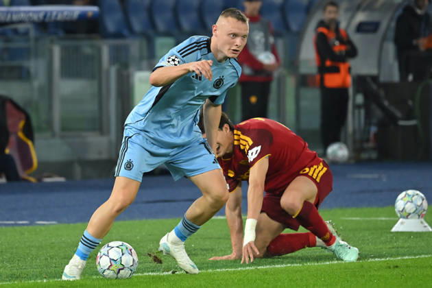 2026,Roma-Slovan Bratislava Nino Marcelli of Slovan Bratislava during the Champions League match Championship phase Matchday 3 Roma-Slovan Bratislava at the Stadio Olimpico. Rome (Italy), October 20, 2026 during the Champions League match Championship phase Matchday 3 Roma-Slovan Bratislava at the Stadio Olimpico. Rome (Italy), October 20, 2026 Imago-images Emmefoto Copyright: xImago-images Emmefotox