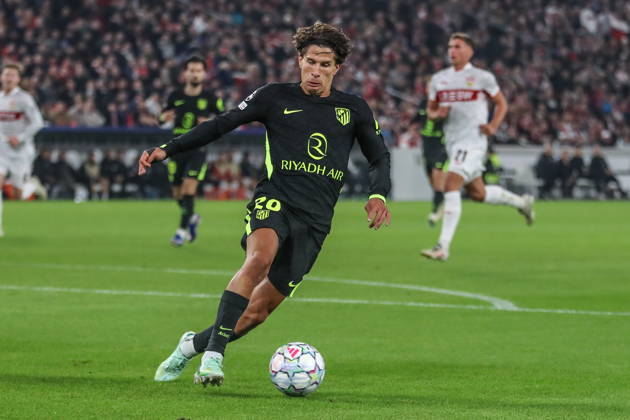 Stuttgart 20.10.2026. Pilka nozna Liga Mistrzow UEFA sezon 2026 2027 kolejka 3 mecz: VfB Stuttgart - Atletico Madryt --- Football UEFA Champions League season 2025 2026 round 3 match: VfB Stuttgart - Atletico de Madrid nz Giuliano Simeone Fot. Kacper Staniec NEWSPIX.PL --- newspix.pl 